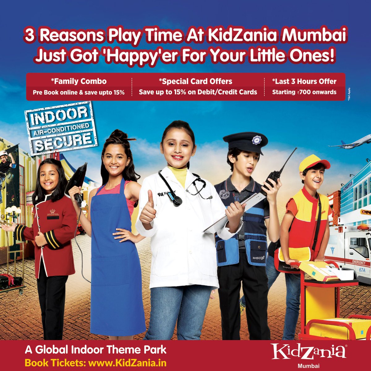Kidzania India On Twitter Enjoy Play Time At Kidzania Mumbai With 3 Cool Offers Familycombo Cardoffers Happyhours Book Now Https T Co Oxvcvrlhux Https T Co Zu2mxvbcsg