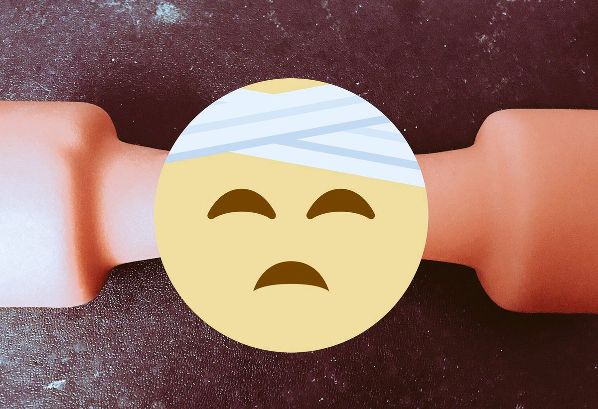 Dumb bells aren't scary but when one hits you in the head it sure puts a different focus on my world