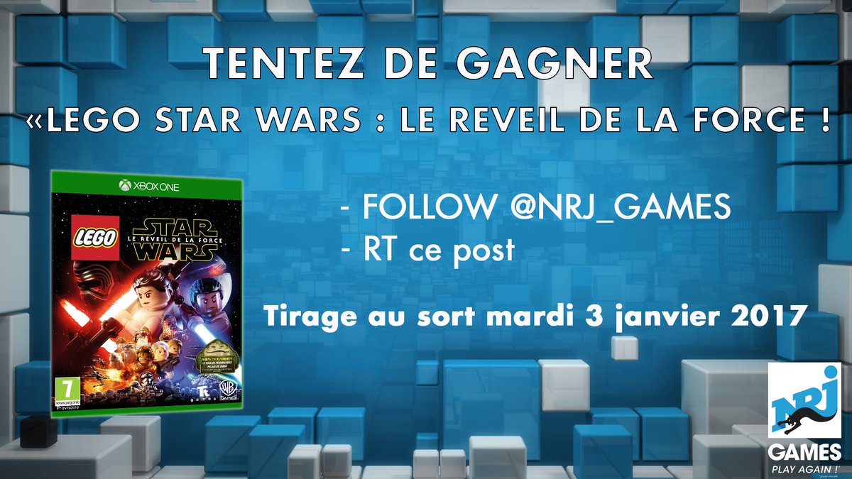 NRJ_GAMES's tweet photo. #CONCOURS : #RT et Follow @NRJ_GAMES pour gagner le jeu LEGO #STARWARS : LE RÉVEIL DE LA FORCE sur Xbox One ! Bonne chance et bonnes fêtes ! https://t.co/IdMOqURz51