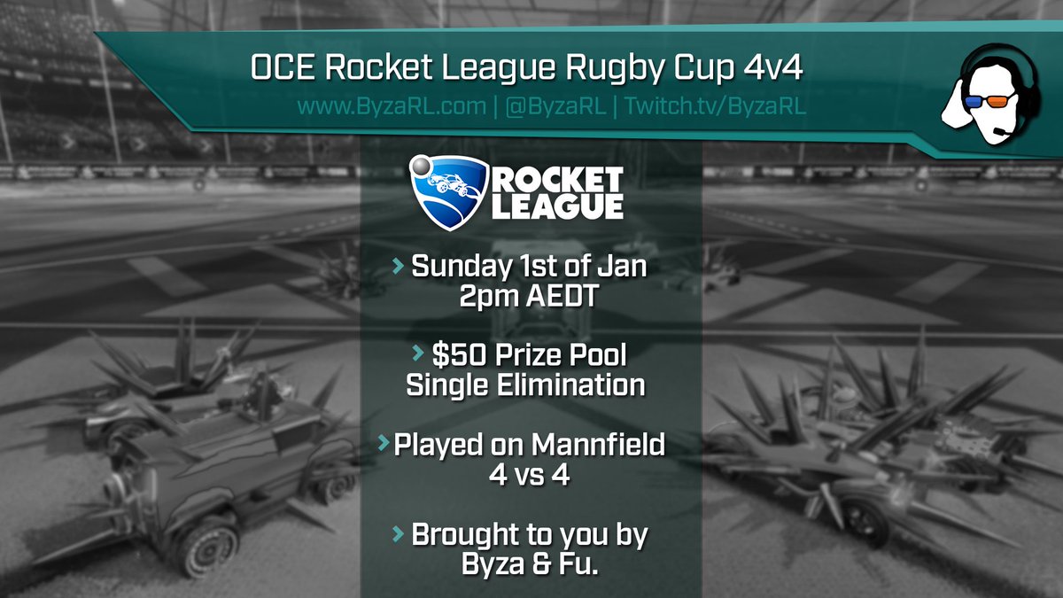 ByzaOCE's tweet image. Fu. &amp;amp; I are running our first @RocketLeague Rugby Cup (RLRC) - join discord.gg/3xUqnH9 for details #RLRC #rocketleague #Mutators
