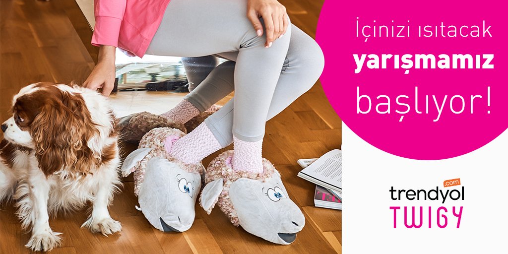 Trendyol's tweet photo. Twigy'nin hediyeleri bitmiyor! Bu tweeti RT'leyip, @trendyol hesabını takip edenler arasından seçilecek 1 şanslı kişiye Twigy panduf hediye! https://t.co/QhvpXoSxAP