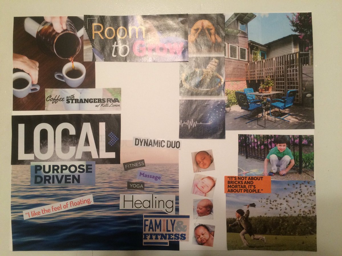 Last night I made a vision board at a New Moon Gathering hosted by @MavenMadeRVA