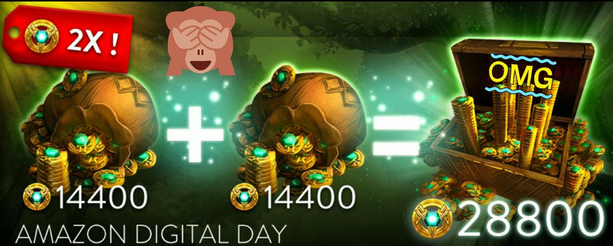 JimBLogic's tweet photo. Soy un niño en una tienda de golosinas! Con #amazondigitalday puedo comprar 28800 ICE por 81€ Da para muchos Cofres y Sorteos en Stream. GO? https://t.co/UauKO1SHnE