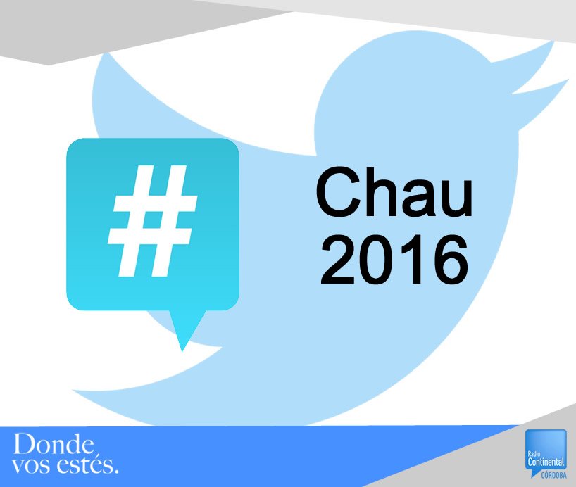 ContinentalCba's tweet photo. #⃣ REDES | @FabriVillarreal en @TeIncentiva: la gente despide al año en las redes sociales, sumate al hashtag #Chau2016 💻 103.5 🔊 https://t.co/aaIUjauauE