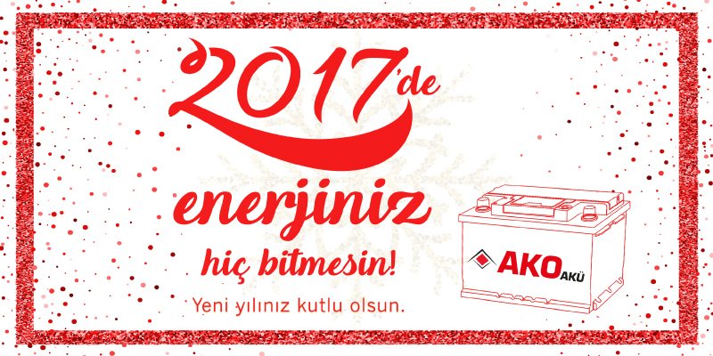 2017'de enerjiniz hiç bitmesin!
#akoakü #yeniyıl