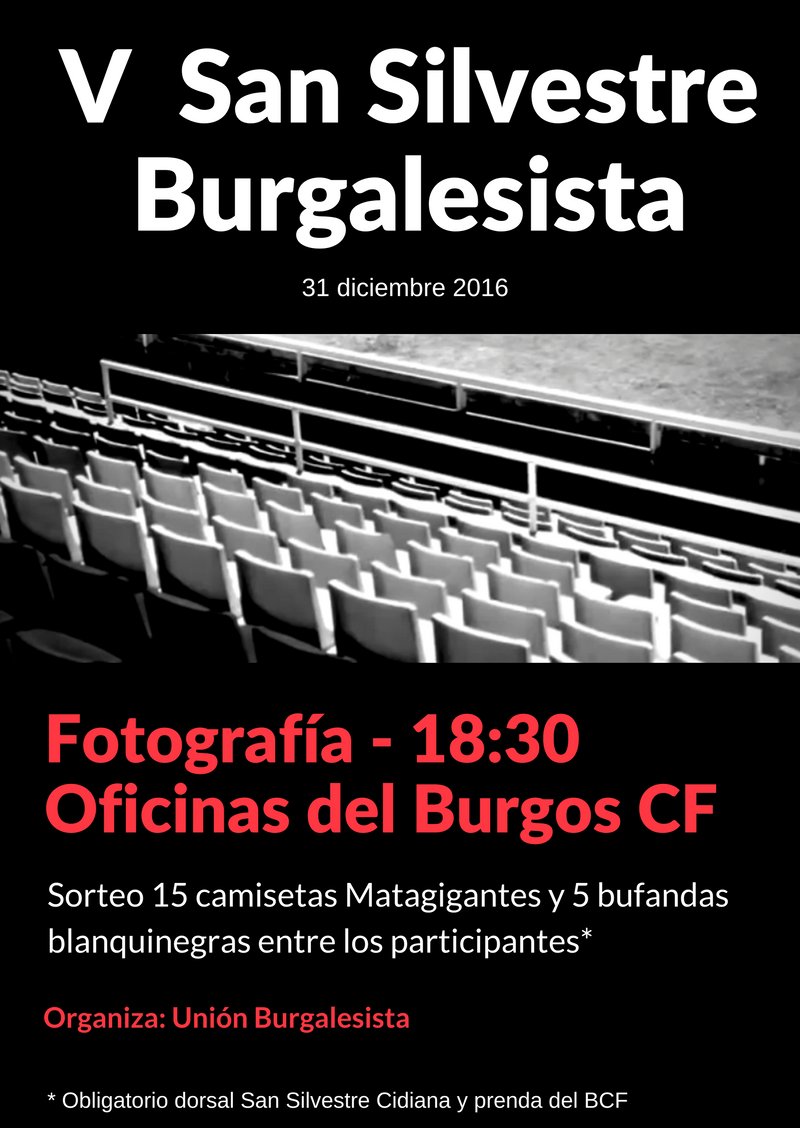 Os esperamos mañana en la #SanSilvestreBurgalesista, con sorteo entre los asistentes

unionburgalesista.es/blog/121-v-edi…