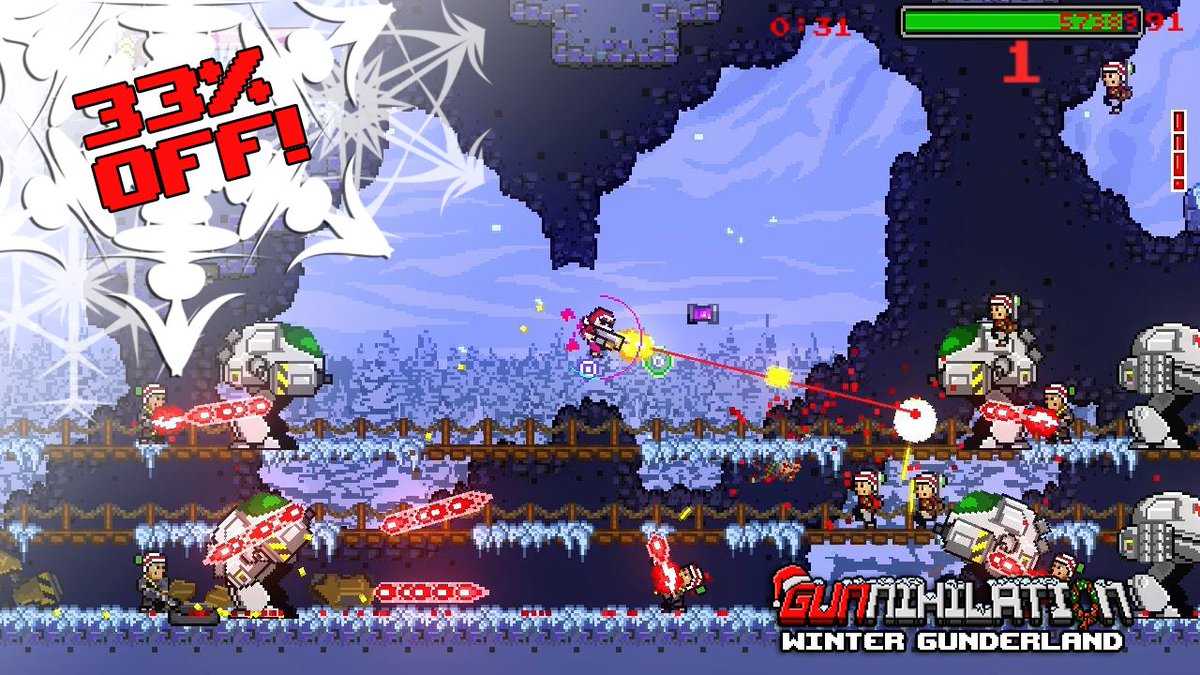 4-player homage to #MetalSlug <a href="/Gunnihilation/">Gunnihilation</a> is 33% off on #Steam! #action #contra #madewithunity #coop #localcoop store.steampowered.com/app/502920/
