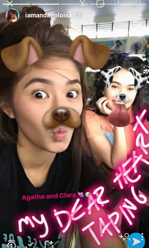 belavers's tweet photo. Clara and Agatha on My Dear Heart, soon ❤ Last day of taping this 2016 🙏❤ @padillabela https://t.co/0Gw5aJJvn5