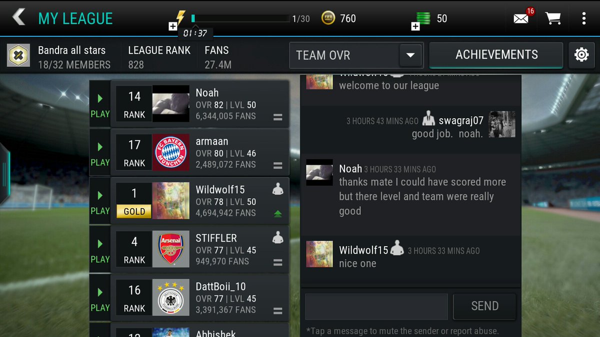 swaaarajjj's tweet photo. NEED ACTIVE PLAYERS#Bandraallstars. @fifamobilefan17 @AmeFifa @TheRealGM15 @ADIIFIFAHD @stopde_official @WkhHd @BGamerStudios plz retweet! 😇 https://t.co/tXSL4Cr2MD