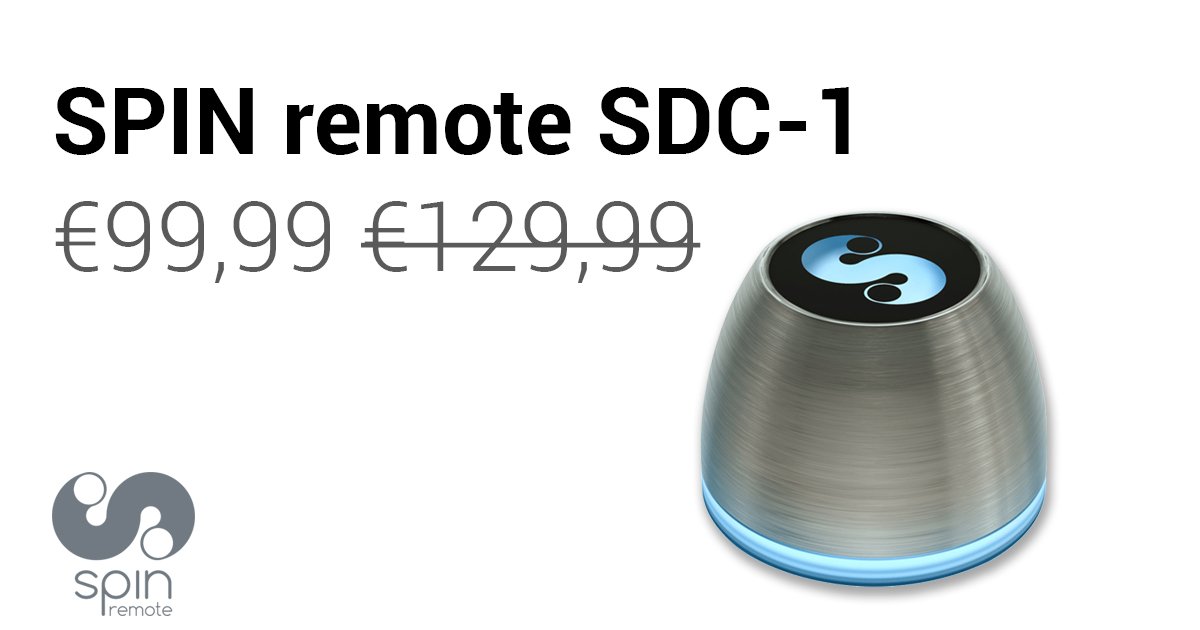 Did you know the SPIN remote SDC-1 is available on our site with a €30 discount? Get yours now at spinremote.com/products/spin-…