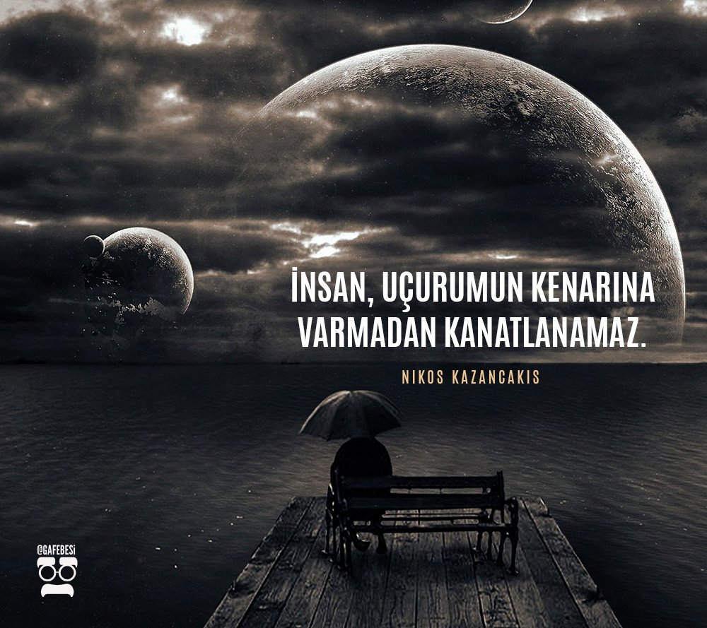 voiceofworldco's tweet photo. “İnsan, uçurumun kenarına varmadan kanatlanamaz.” 

Nikos Kazancakis https://t.co/y9kGrEk1r6