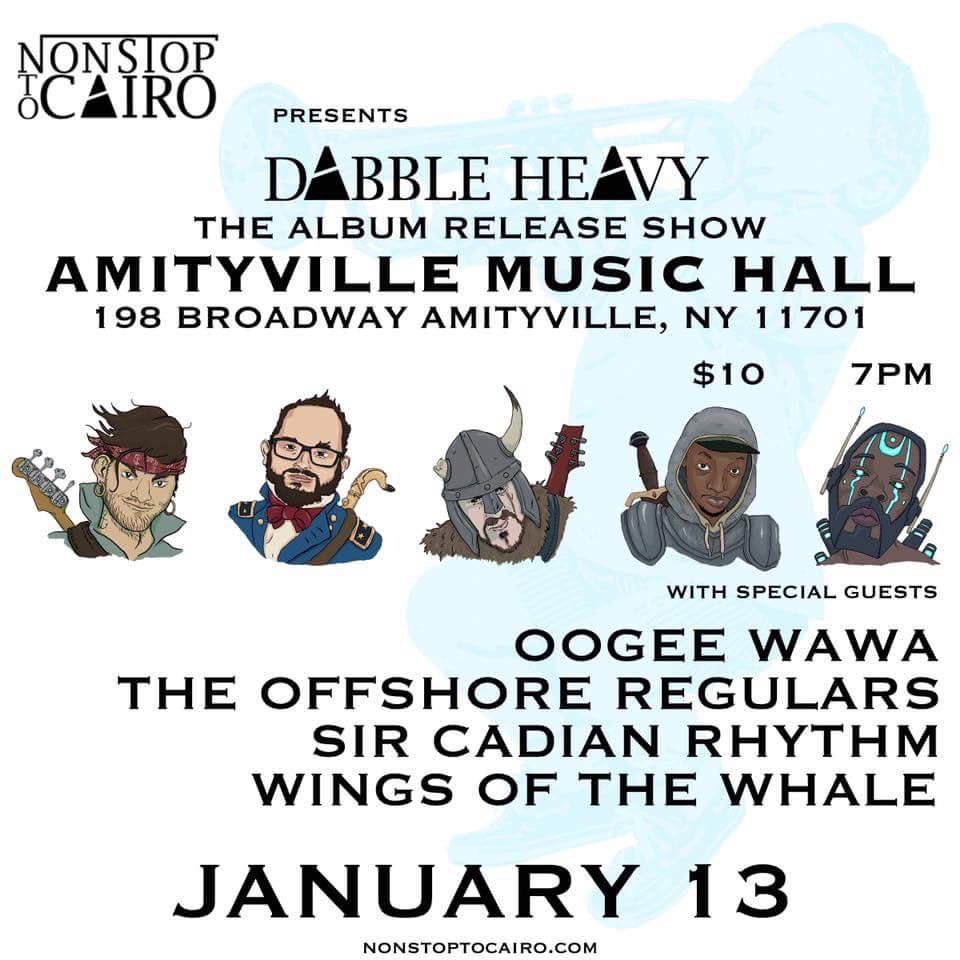 wingsofthewhale's tweet photo. Friday January 13th we will be supporting @NonStoptoCairo at the CD release show for their album #dabbleheavy https://t.co/bJ6sJv4ivR