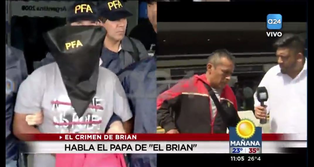 A24SM's tweet photo. EXCLUSIVO DE @A24COM 
Habló el padre de "el Brian", el presunto asesino del nene de Flores.
Online en https://t.co/dyvqWkqsgR https://t.co/Qdh1K72xEo