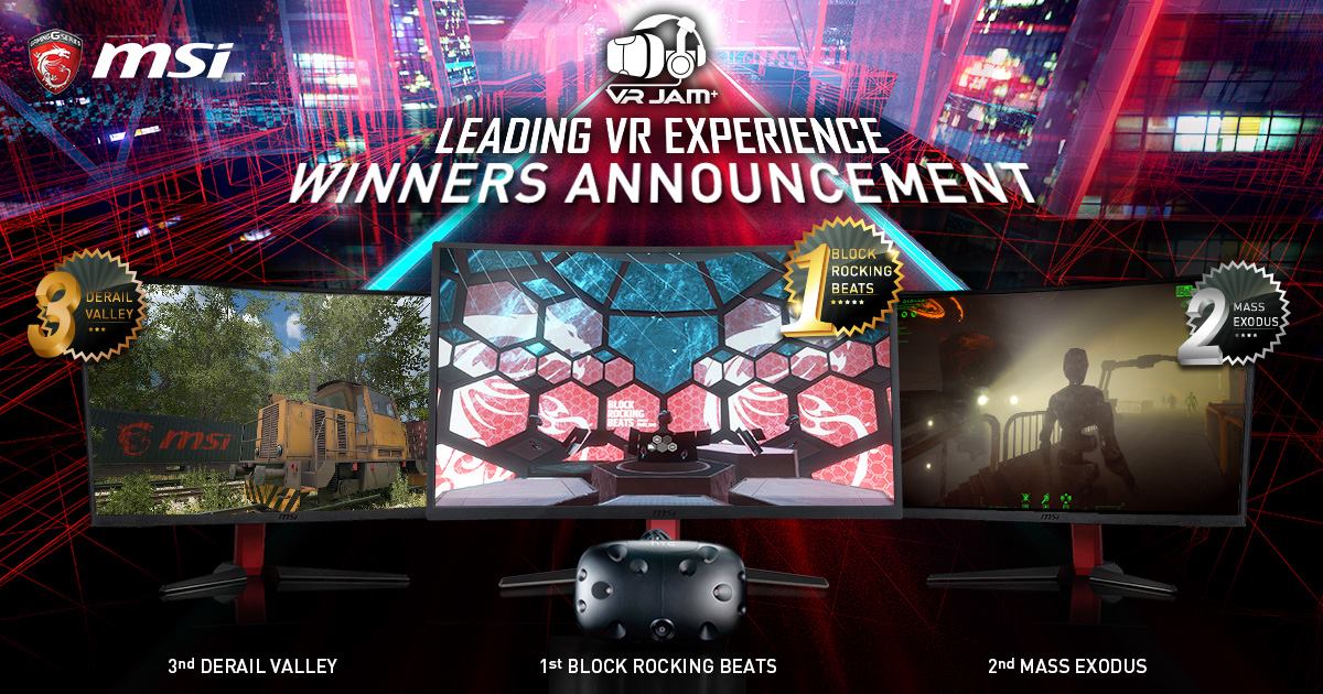 polymerse's tweet photo. Mass Exodus wins 2nd place at #MSIVRJAM, huzzah! Find out more about the game here: https://t.co/a41QQ7hgMc #VR #VirtualReality #Gaming https://t.co/vaZOMOM10K