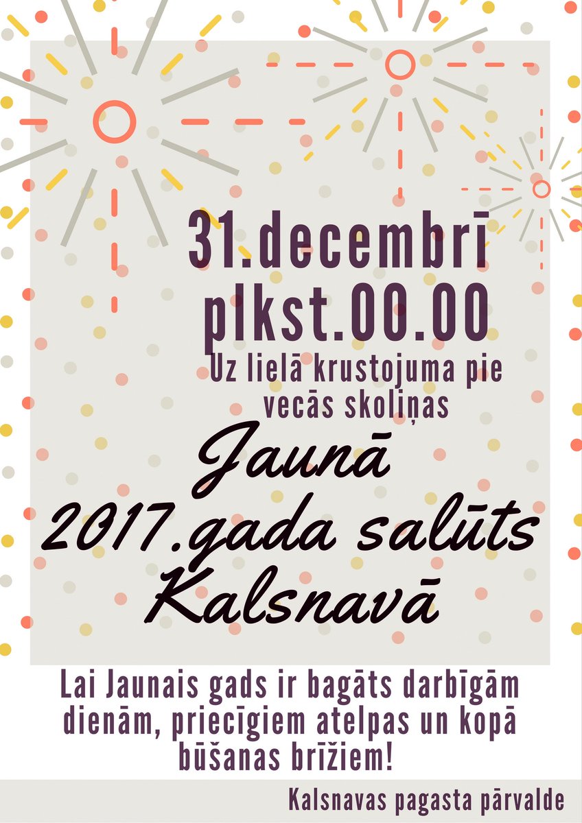 Jaunā gada salūts Kalsnavā!