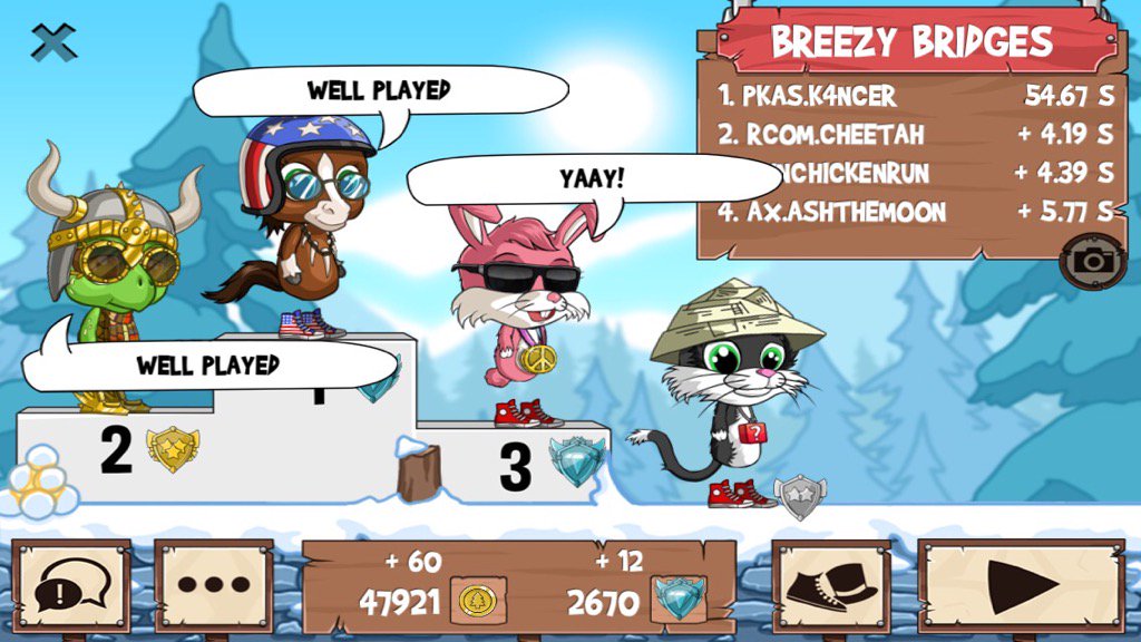 iK4NCER's tweet photo. All those guys just got washed #funrun2 #Cheetah #RunChickenRun #AshTheMoon https://t.co/m6IUQjZJII