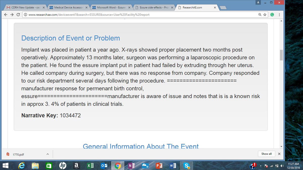 gwendolynrain's tweet photo. @FDArecalls How is a doctor supposed to help a patient if #Bayer doesnt answer call??? #BayerSucks #EssureProblems
https://t.co/pAa5RL9kC3 https://t.co/C24QhSt2fv