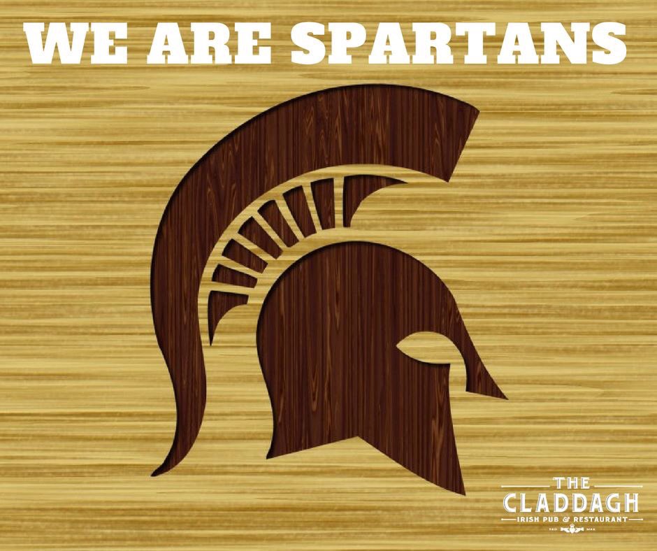 CladdaghLansing's tweet photo. B1G action tonight! Come watch the Spartans beat the Wildcats on our big screen! https://t.co/ogt2uGTdlR