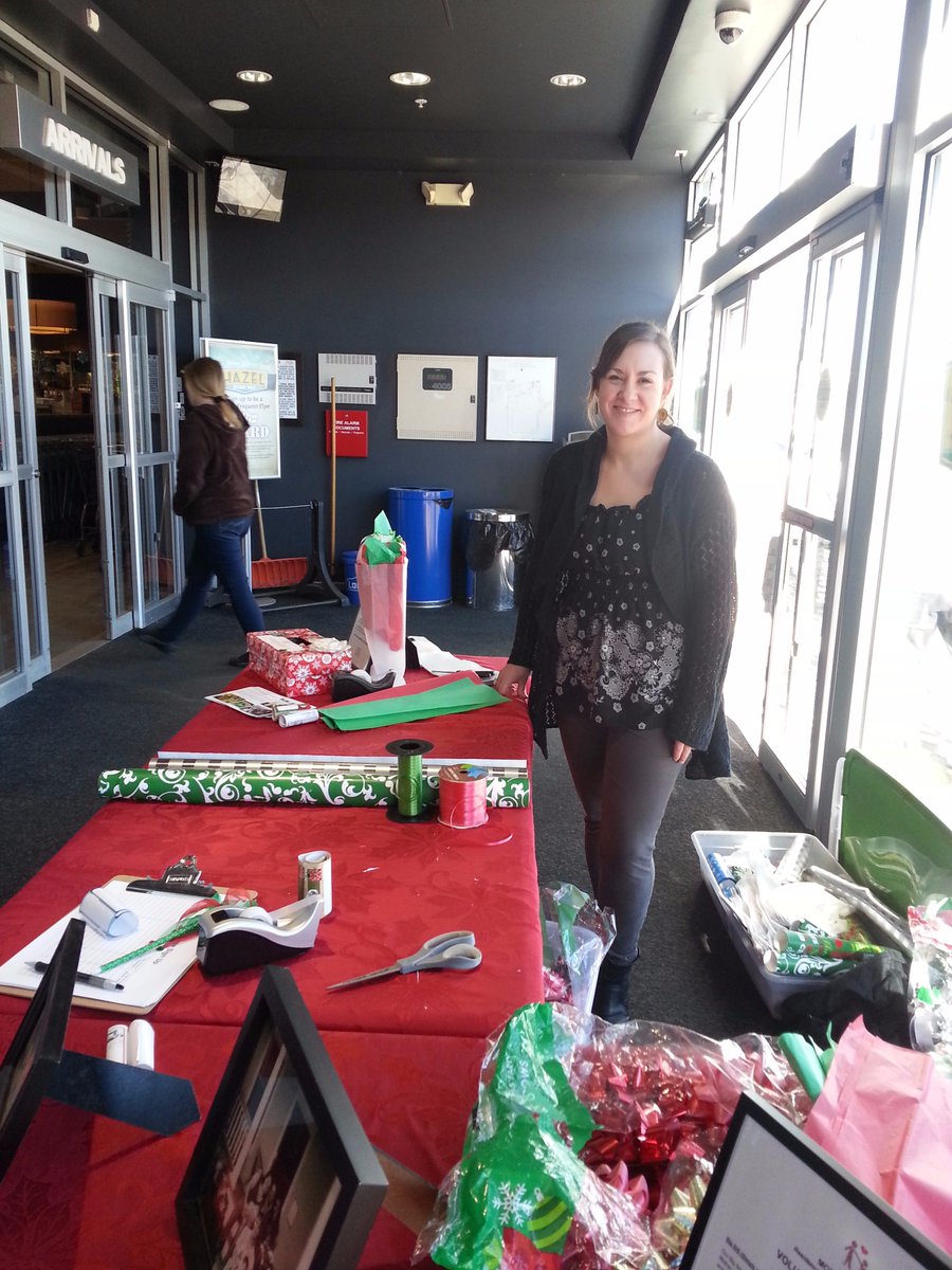 We had the best time at Hazel's in Boulder!  Wrapping gifts and talking about our wonderful services.  #volunteersrock #hazelsbeverageworld