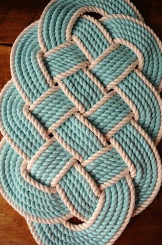 LivingNautical's tweet photo. What do you think of this aqua rope rug? Would you put it in your home? #nautical #interiordesign https://t.co/5h8hmcnppW