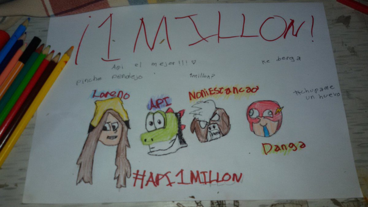 MapacheroGaming's tweet photo. @Apixelados EL MILLON ESTA AQUI! UN MILLON DE PERSONAS APOYANDOTE, SIEMPRE ME HACES REIR, HASTA EN MIS PEORES DIAS, Y SIEMPRE TE APOYARE 😢😢😢 https://t.co/j2idX4vWBN