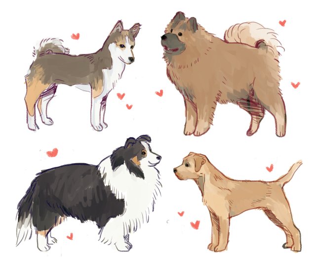 drawingacorns's tweet photo. Doodled some doggos while listening to the #CIPYDPodcast. Pls do yourselves a favor and listen to it, it's SO good https://t.co/KneB9veCpQ