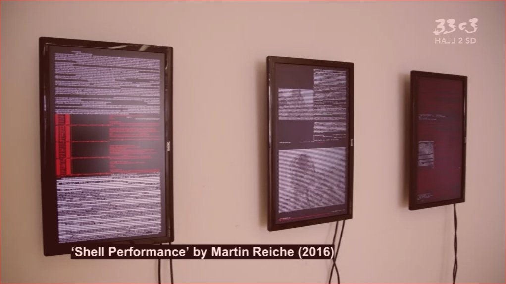 Better clean your old harddrives if you don't want your data to end up on a wall! #33C3