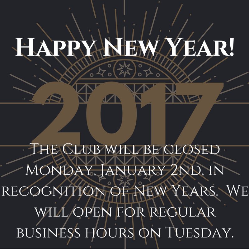 We wish everyone a safe and happy New Year!