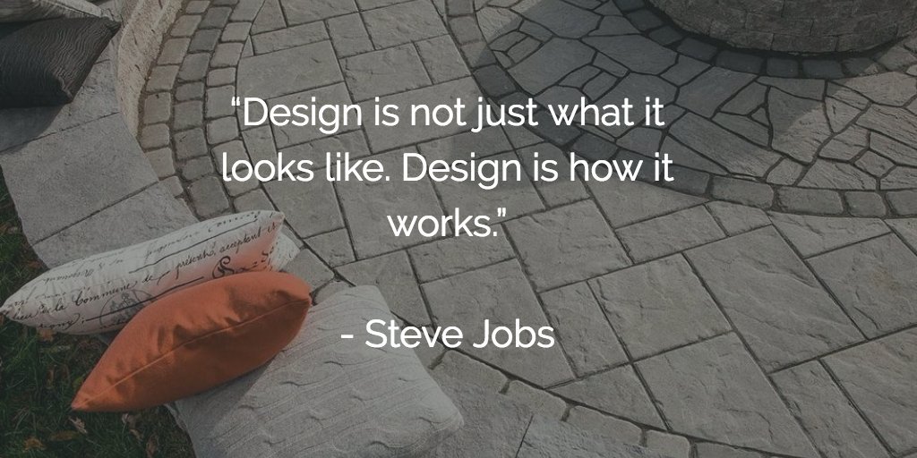 RT <a href="/techobloc/">Techo-Bloc</a>: “Design is not just what it looks like. Design is how it works.”
- Steve Jobs