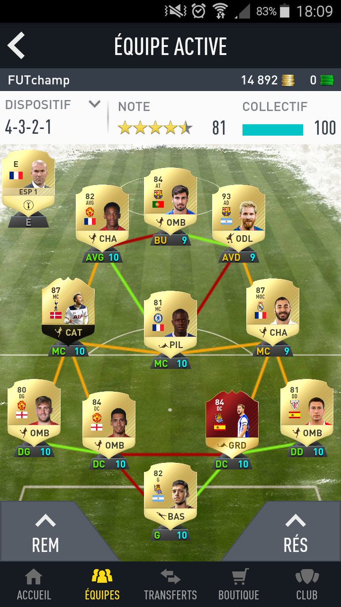 BryanLaloux1's tweet photo. Mon équipe pour le FUT champions de ce week-end, j espère le top 100 cette fois ci! https://t.co/dPCyhwVOIu