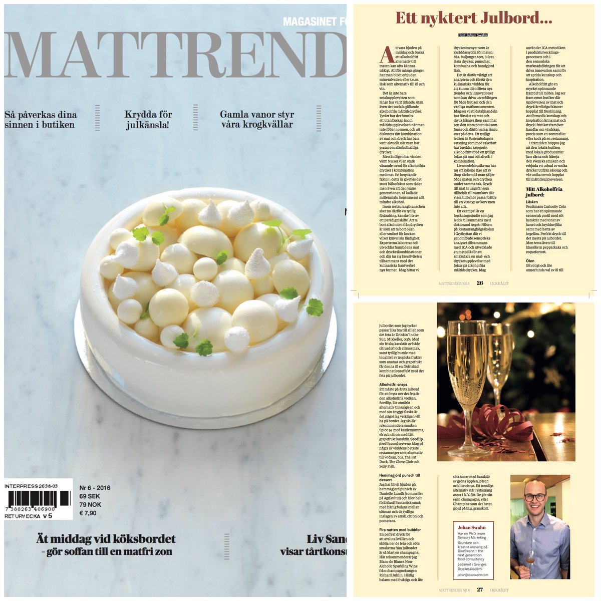 DiazSwahn's tweet photo. #Nonalcoholic #beverages are on the rise! Our first #article is out in #Mattrender Sweden... #alkoholfritt #trends #gottnyttår #newyear https://t.co/Jvo62Hs2sg