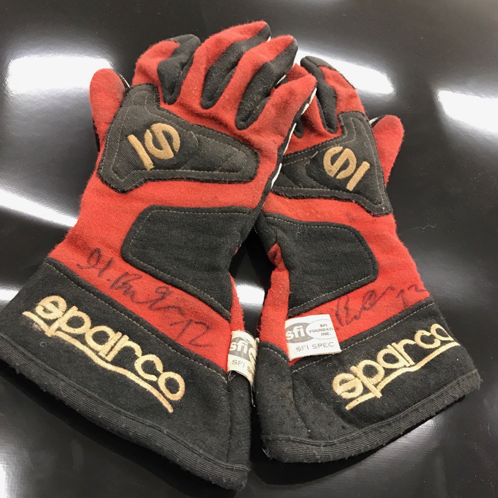 Who's ready for another giveaway? I know I am. retweet for a chance to win signed race worn gloves!