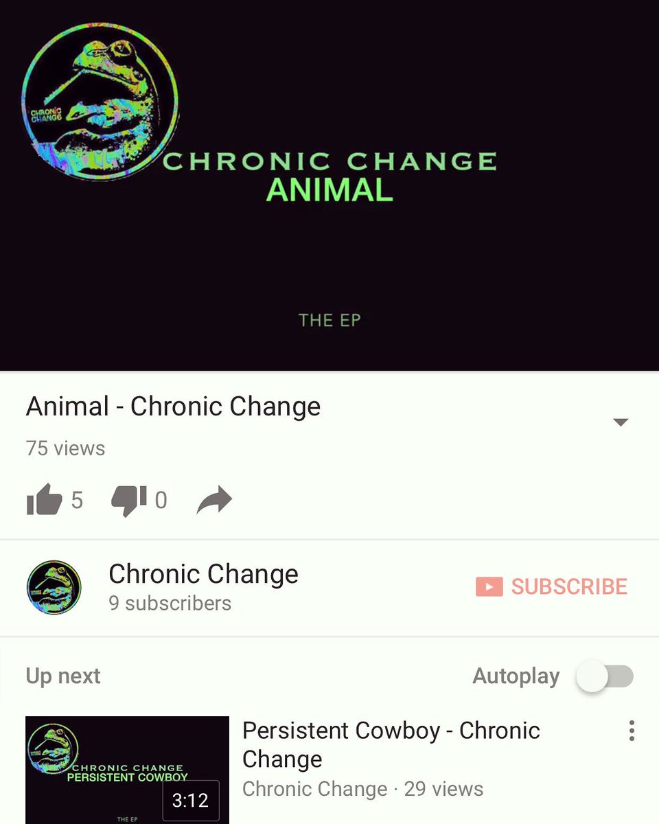 chronic_change's tweet photo. Check out our song Animal from The EP! Follow, subscribe & share! We're available on all listening services! #followthefrog #chronicchange https://t.co/IRTpVOtY5q