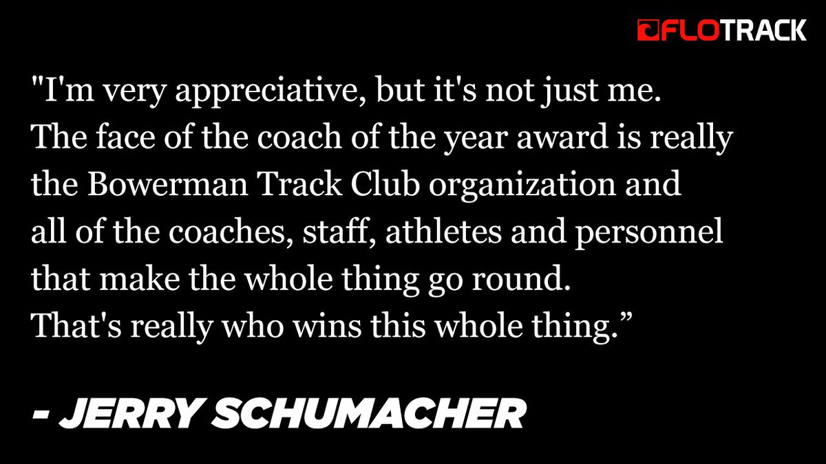 FloTrack's tweet photo. .@BowermanTC's Jerry Schumacher on winning the first ever FloTrack American Distance Coach of the Year award -> https://t.co/2RVkbbz24X https://t.co/Tr8SHtt78x