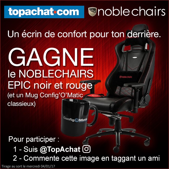 TopAchat's tweet image. #Concours 🎁 sur Instagram pour gagner un luxueux Noblechairs Epic Noir &amp;amp; Rouge ! 😎

Par ici 👉 instagram.com/p/BOcRhxqgGKM/