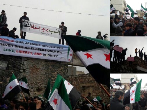 Metanat8's tweet photo. ppl in west #Aleppo #FridayDec30 crying:Revolution continues &Assad must go.we want freedom #DownAssad #Revolution #Syria
#AleppoIsInMyHeart https://t.co/4izJWUTcwQ