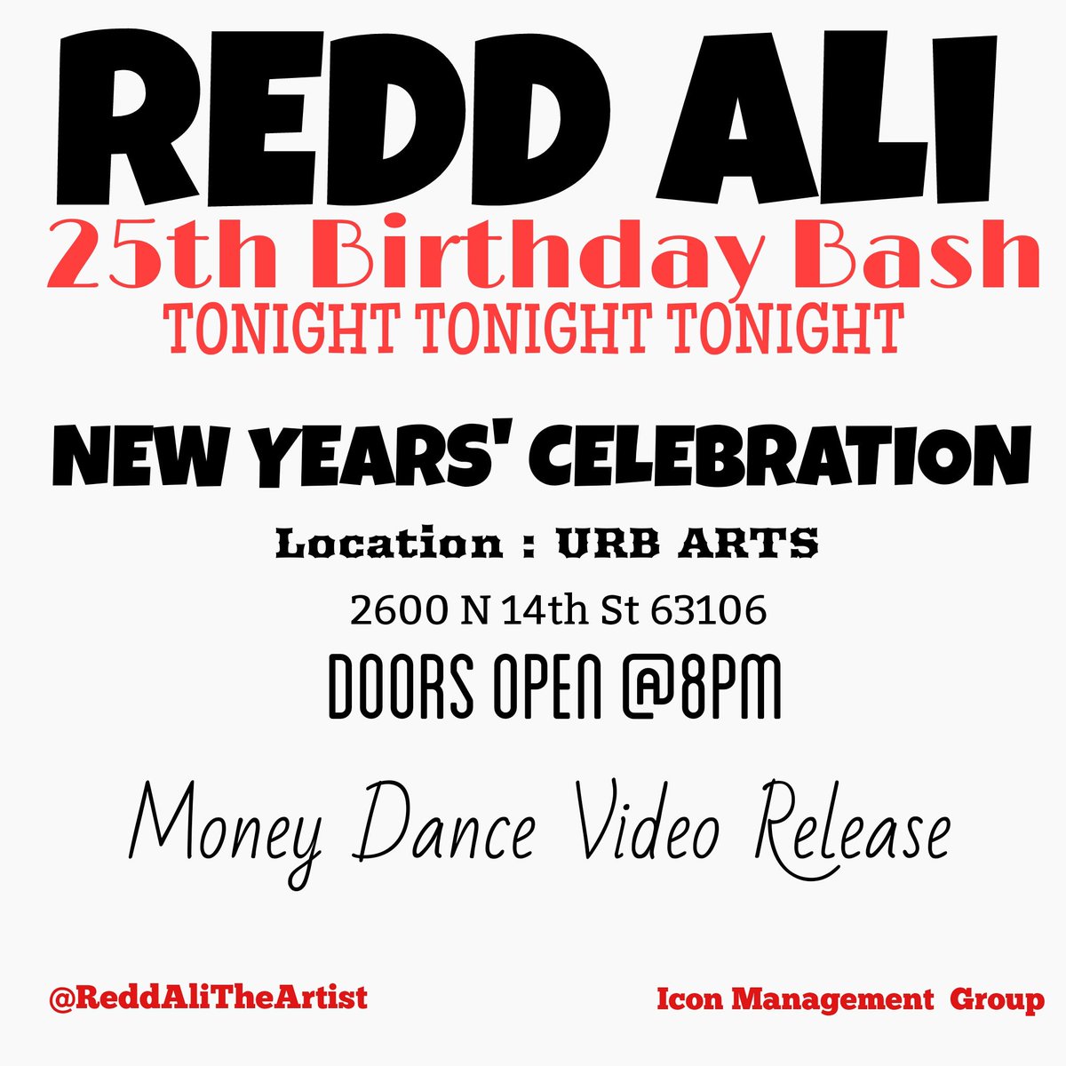 ReddAli23's tweet photo. #ReddAli #MoneyDance #OfficialVideo #Release #2k17 #IMG #FemaleArtist #SaintLouis https://t.co/QqZCItPR4q