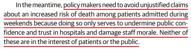 drbenwhite's tweet photo. NEW 27th Dec 2016: "patients admitted during weekends are at no greater risk of dying" -Prof Nick Black, https://t.co/9IkojqPwK4 #UK #NHS https://t.co/dHiIRfMNrR