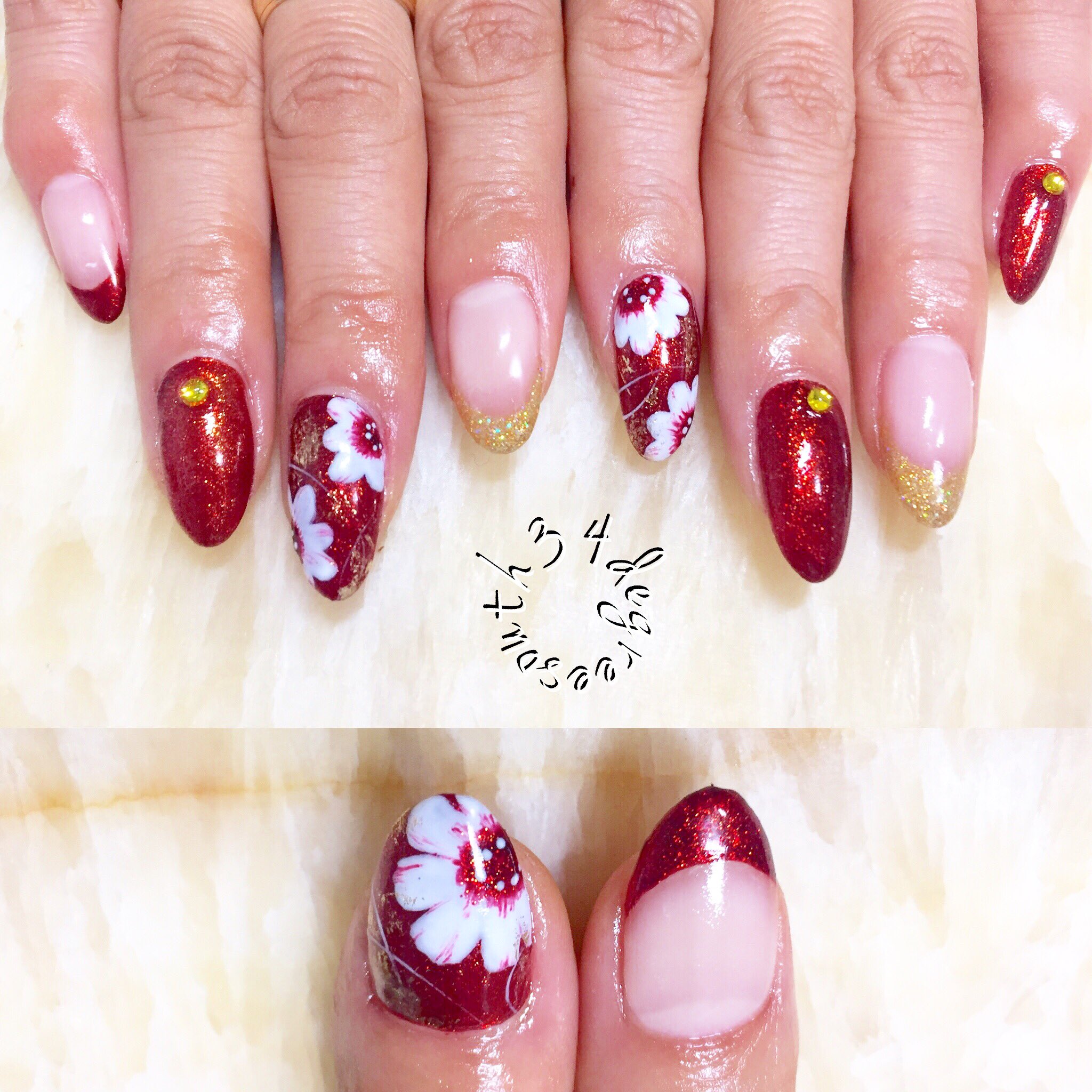 34 Degree South Gel Flower 小山市ネイル 自宅ネイルサロン 冬ネイル 正月ネイル ジェルネイル 花ネイル 手描きアート Gelnails Winternails Flowernails Drowing 34degreesouthnail T Co 0ca9btfxlv Twitter