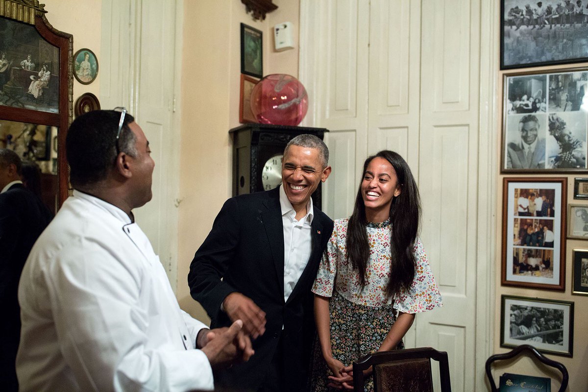 ObamaWhiteHouse's tweet photo. "'I love that picture,’ the President said to me…Truth be told, he says that about every picture that features Malia or Sasha" —@PeteSouza https://t.co/bY57i9OnpK