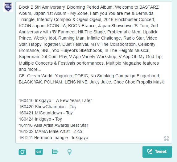 BlockB_united's tweet photo. [❤] What Block B have accomplished in 2016: #ProudBBC https://t.co/bnw5aj02C1