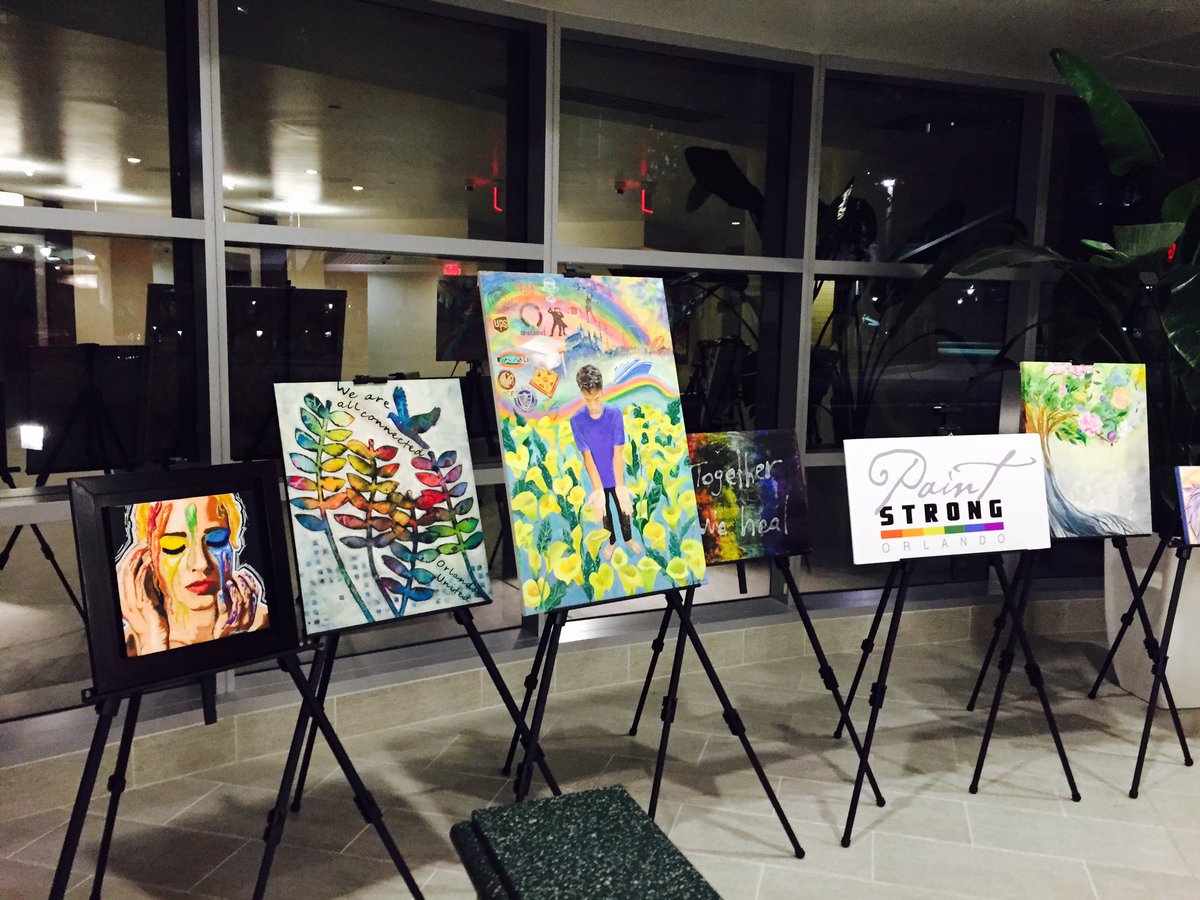 ForwardFla's tweet photo. As this year ends we can't forget #Pulse &amp; its victims. Here r some pix that were displayed at @orlandohealth. #OrlandoUnited #PaintStrong https://t.co/oJ4IgyZoey