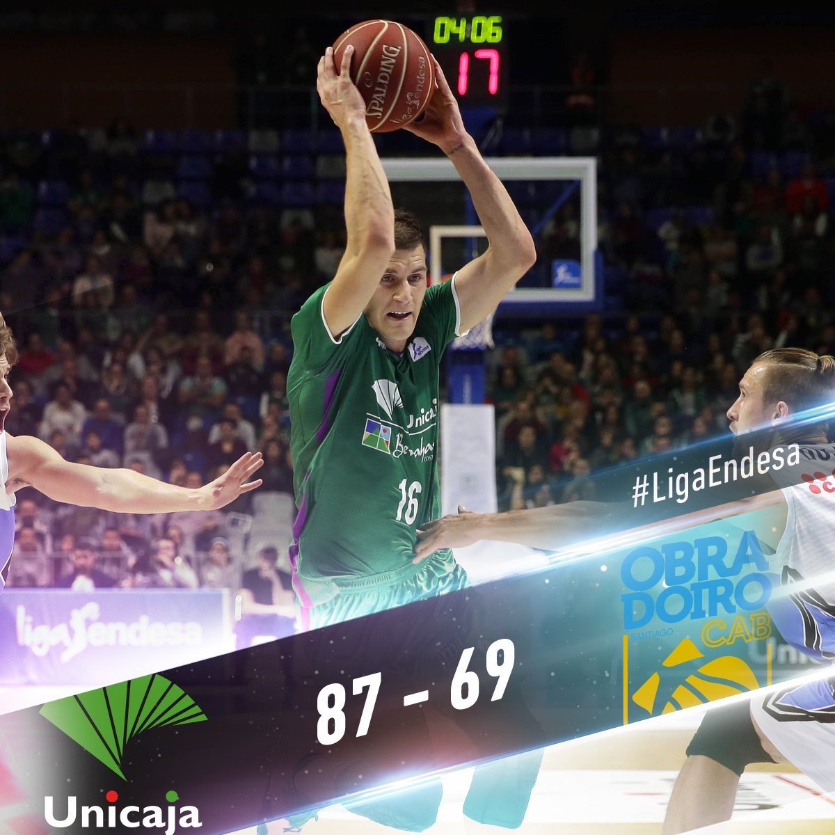 tiempomuerto3's tweet photo. #ACB #Waczynski 19 ptos val ex del equipo gallego participa en la cómoda victoria de @unicajaCB sobre @OBRADOIROCAB por 87-69 #LigaEndesa https://t.co/dZ1KUM3KzI