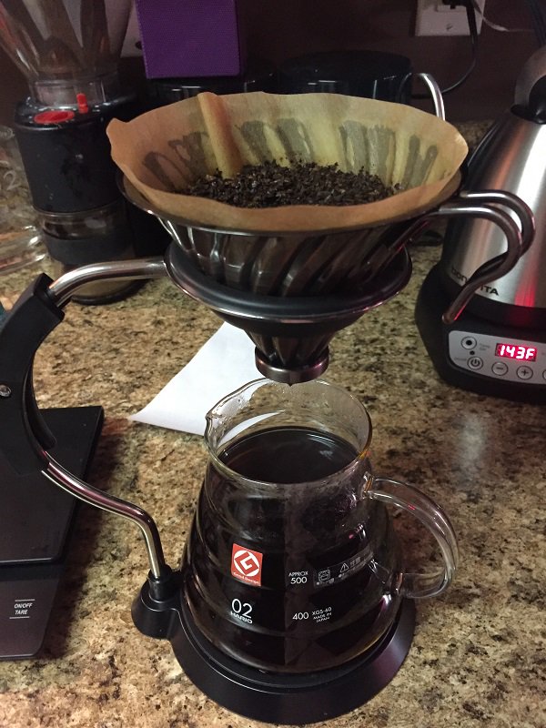 Thornmoon's tweet photo. Brewing up some @doddcoffee Sumatra Lintong Nihota this morning in my Hario brewing station. #Coffee https://t.co/fsB3Lh8jXC