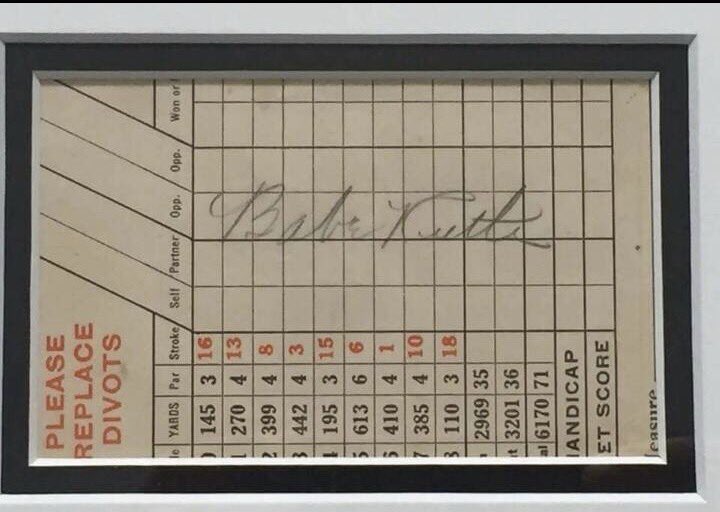 maevro's tweet photo. #BabeRuth #Signed #Golf #Scorecard #JSACert https://t.co/Tz4lm6GoXz