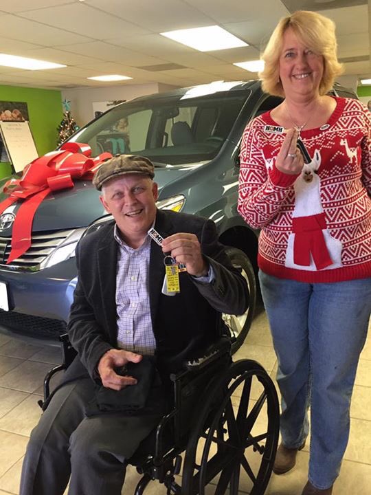 homheroes's tweet photo. #HOMH 75th wheelchair accessible minivan today. MSG Trost's emotions speak volumes #returntodriving Thank you@NewmansOwnFdn @Sons_of_Italy https://t.co/frSBsczMNc