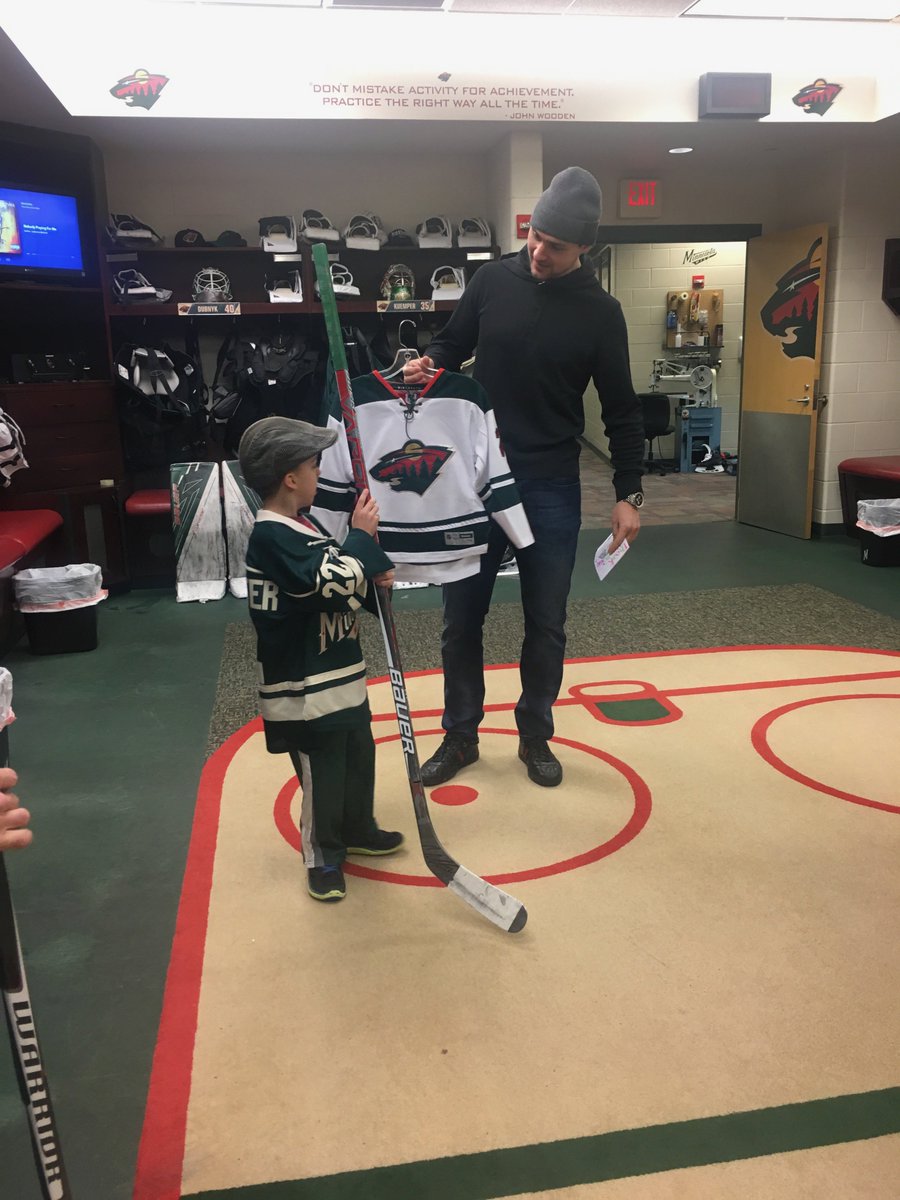 Thank you to <a href="/thelnino22/">nino niederreiter</a> and the <a href="/mnwild/">Minnesota Wild</a> for inviting Children's Minnesota patient <a href="/obadiahspeaks/">Obadiah Gamble</a> to practice today!