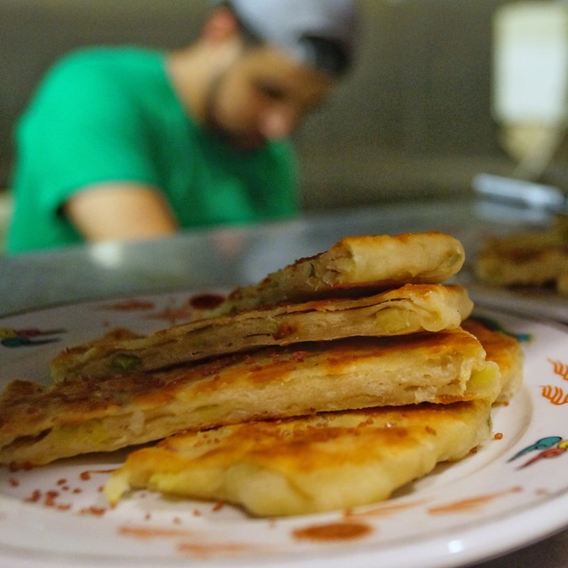 Behind the scenes to bring you delicious food. #cheflife #scallionpancake #chinesefood