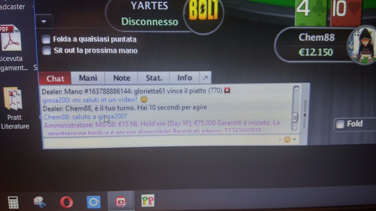 PokerChem's tweet photo. Un salutone al mio amico di gioco @giosa20! 
Gl per le microseries 😎
#microseries #pokerstars #pokerfriend https://t.co/7Pd1ZuqHhb