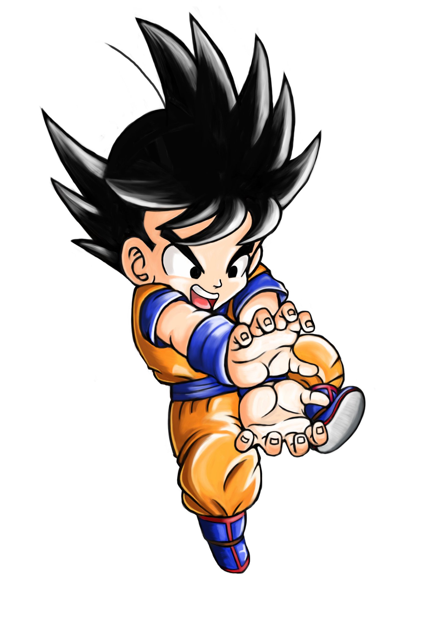 手書きイラスト　作成中　ドラゴンボール他 How to draw Goku Son Super Saiyan - YouTube